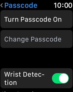 Press Turn Passcode On and key in a lock code of your own choice twice.