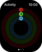 The screen will tell you how far you are from completing your daily activity goals. When the coloured rings are closed, you've reached the goals of your daily activity.