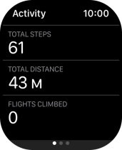 Keep sliding upwards and follow the instructions on the screen to see an activity summary for the current week or to adjust the daily activity goal.
