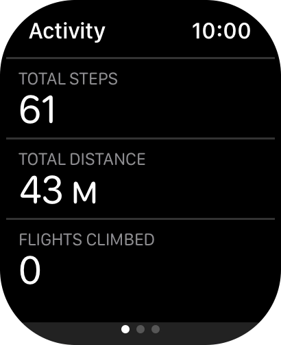 Keep sliding upwards and follow the instructions on the screen to see an activity summary for the current week or to adjust the daily activity goal. Keep sliding upwards and follow the instructions on the screen to see an activity summary for the current week or to adjust the daily activity goal.