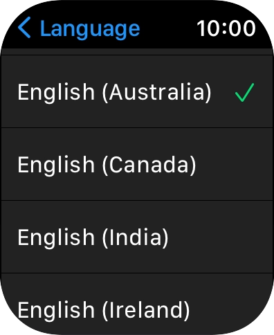 Press the required language. Press the required language.