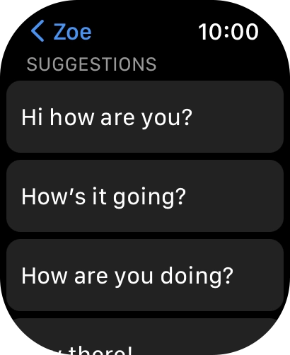 Press the required quick reply.