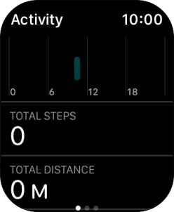 Keep sliding upwards and follow the instructions on the screen to see an activity summary for the current week or to adjust the daily activity goal.