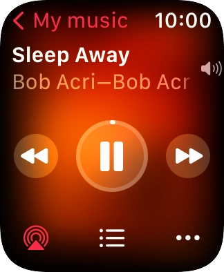 Turn the Digital Crown to select the required volume.