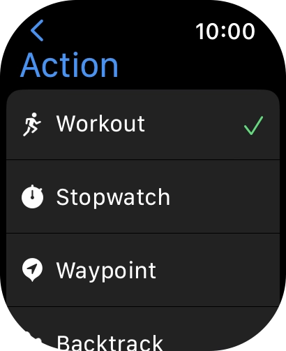 Press the required setting.