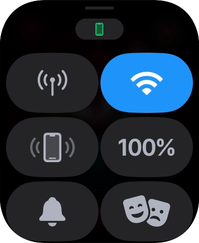 Press the battery percentage.