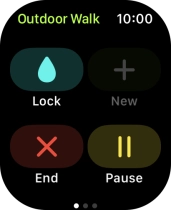 Press End to stop your training activity.