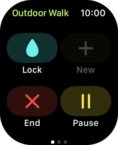 Press End to stop your training activity. Press End to stop your training activity.