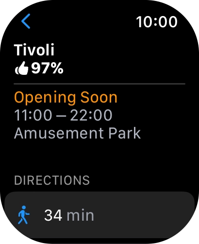 Press the required destination.