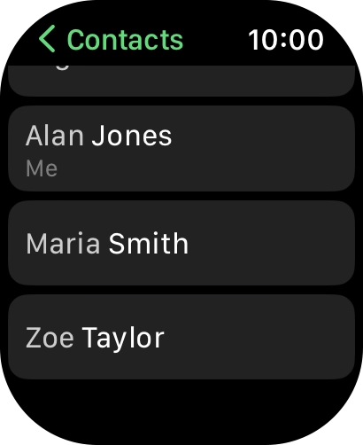 Press the required contact.