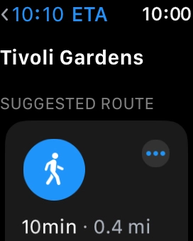 Press the required route.