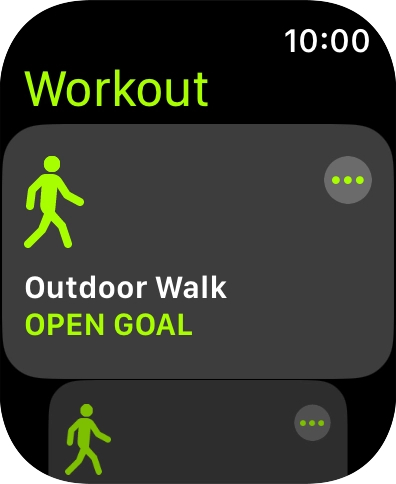 Press the required training activity to start it.