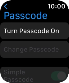 Press Turn Passcode On and key in a lock code of your own choice twice. Press Turn Passcode On and key in a lock code of your own choice twice.