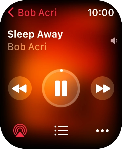 Turn the Digital Crown to select the required volume.