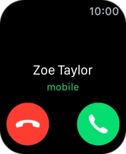 Press the Digital Crown when you get a call.