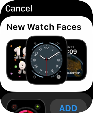 Turn the Digital Crown to see the different watch faces.