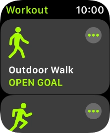 Press the required training activity to start it.
