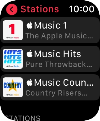 Press the required radio station.