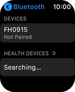 Press the required Bluetooth device. Press the required Bluetooth device.