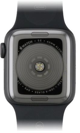 Image 2: Back view of the Apple Watch SE