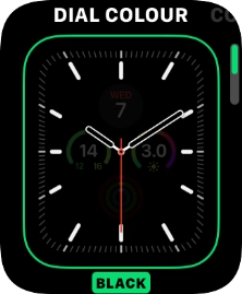 Turn the Digital Crown to change between the different designs.