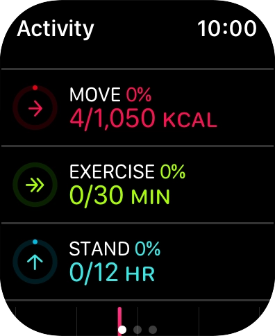 Keep sliding upwards to see the number of steps, distance and number of floors you've covered.