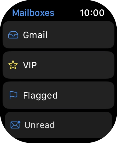 Press the required email account.