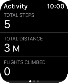 Keep sliding upwards and follow the instructions on the screen to see an activity summary for the current week or to adjust the daily activity goal.