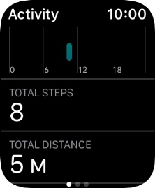 Keep sliding upwards and follow the instructions on the screen to see an activity summary for the current week or to adjust the daily activity goal. Keep sliding upwards and follow the instructions on the screen to see an activity summary for the current week or to adjust the daily activity goal.