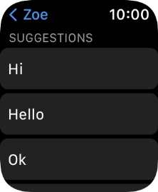 Press the required quick reply.
