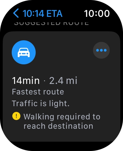 Press the required route.