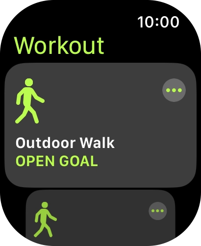 Press the required training activity to start it. Press the required training activity to start it.