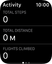 Keep sliding upwards and follow the instructions on the screen to see an activity summary for the current week or to adjust the daily activity goal. Keep sliding upwards and follow the instructions on the screen to see an activity summary for the current week or to adjust the daily activity goal.