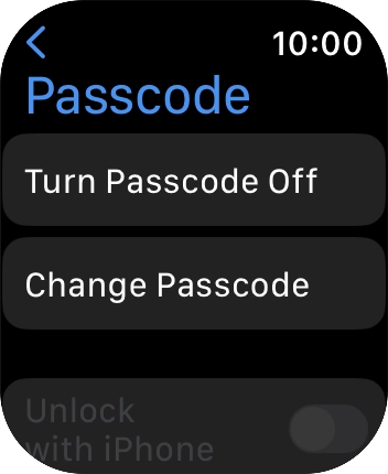 Press Turn Passcode Off and key in the current lock code.