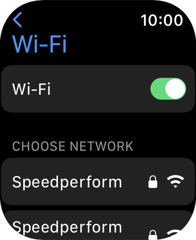 Press the required Wi-Fi network.