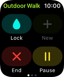 Press End to stop your training activity. Press End to stop your training activity.