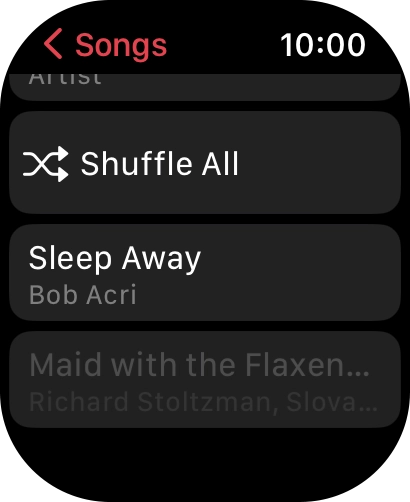 Go to the required category or playlist and press the required audio file.