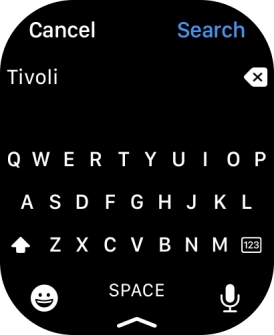 Press the microphone icon to turn on voice input.