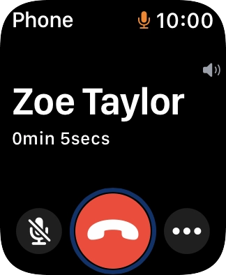 Press the end call icon.
