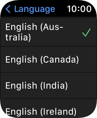 Press the required language.