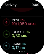 Keep sliding upwards to see the number of steps, distance and number of floors you've covered.