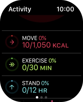 Keep sliding upwards to see the number of steps, distance and number of floors you've covered.