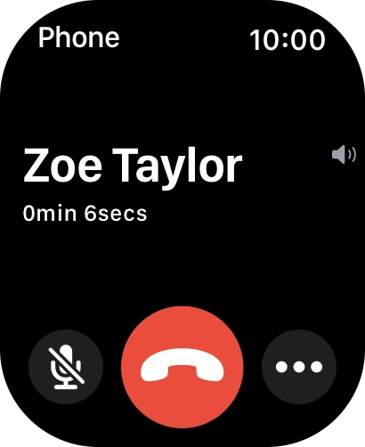 Press the end call icon.