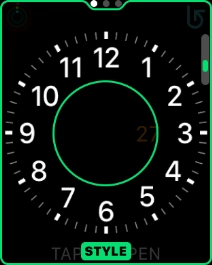 Turn the Digital Crown to change between the different designs.