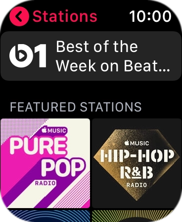 Press the required radio station.