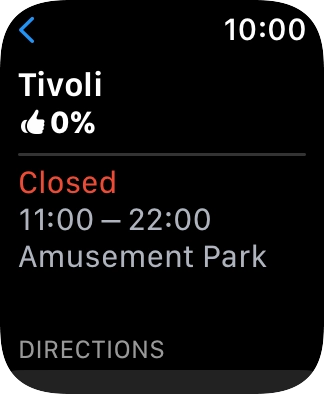 Press the required destination.