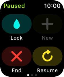 Press End to stop your training activity. Press End to stop your training activity.