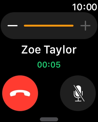Press the end call icon.
