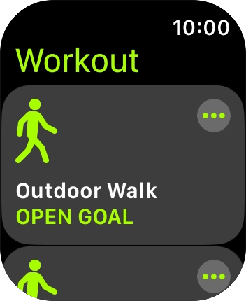 Press the required training activity to start it.