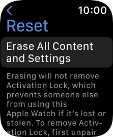 Press Erase All Content and Settings.